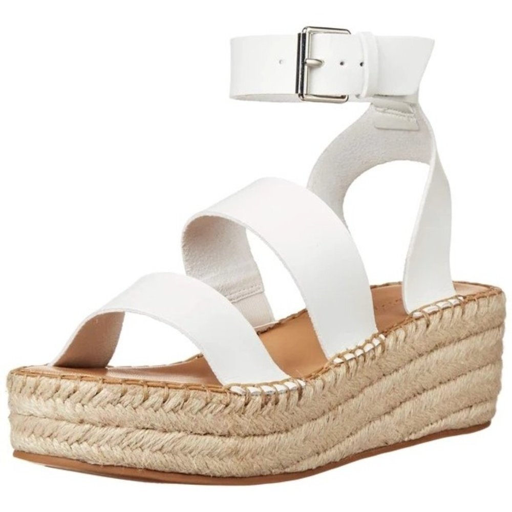 New The Drop Listilla Fashion Espadrille Wedge Sandals in White - Size 11